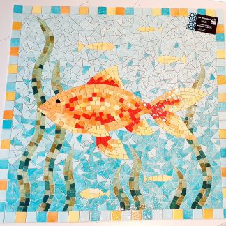 Fresque de salle de bain en mosaïque