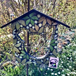 Nichoir Boule de graisse Oiseaux végétal vert en mosaique