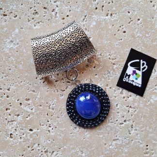 Bijoux de Foulard bille bleue