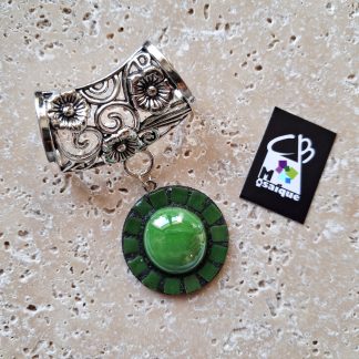Bijoux de Foulard bille verte